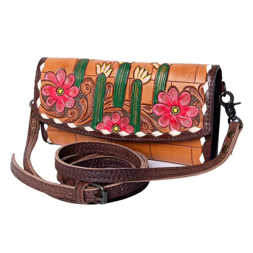 American Darling Wallet Hand Tooled Genuine Leather women bag western handbag purse
