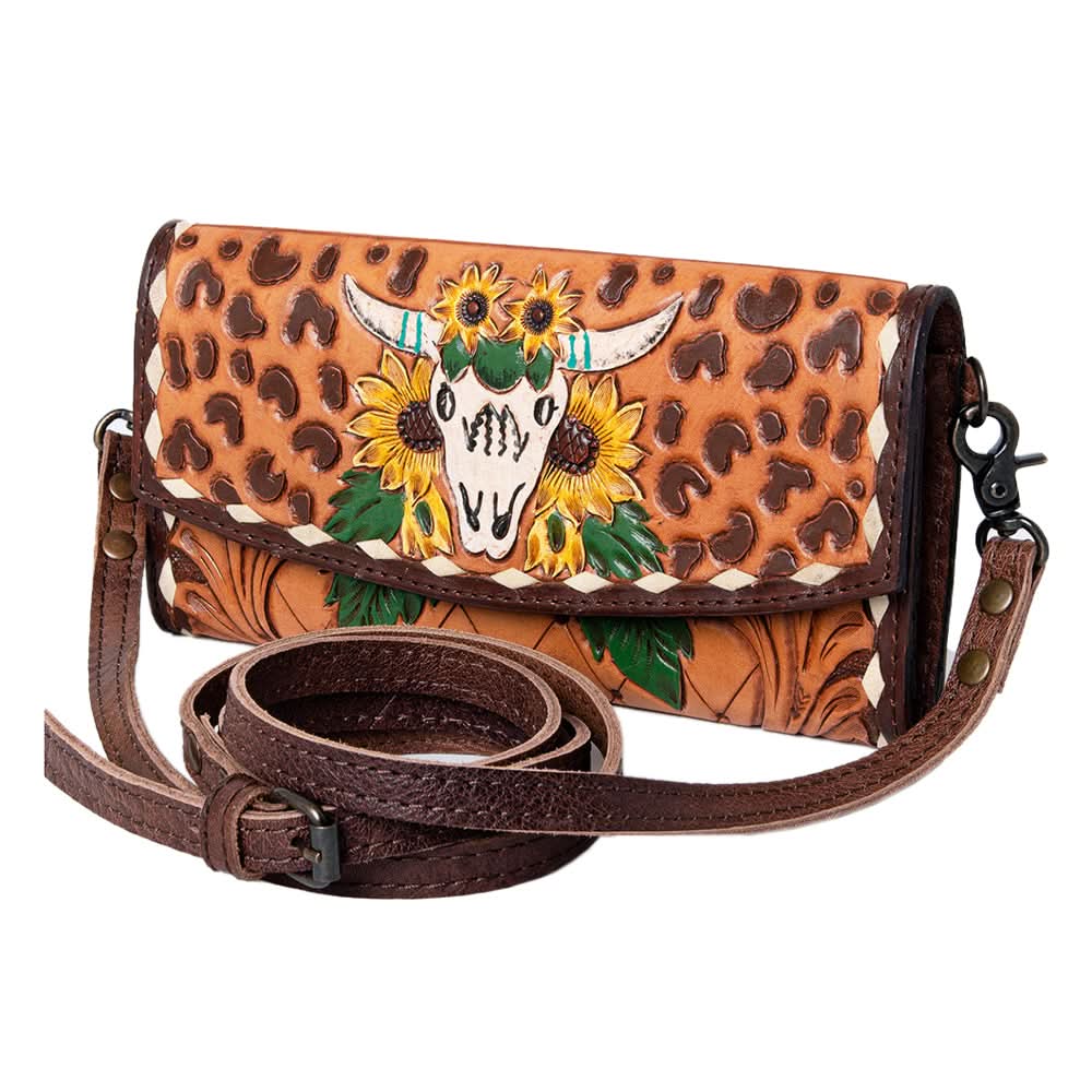 American Darling Wallet Hand Tooled Genuine Leather women bag western handbag purse