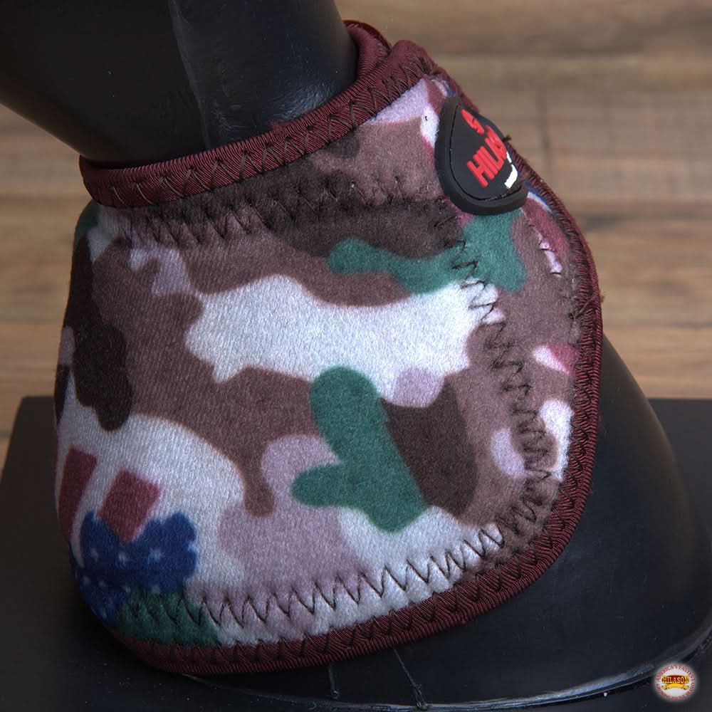 Hilason Western Horse No Turn Bell Boots Leg Protection Durable Camo