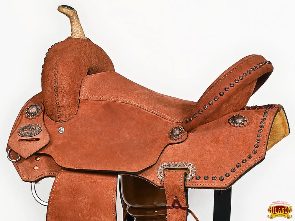 Hilason Western Horse Barrel Racing Wooden Tree American Leather Saddle