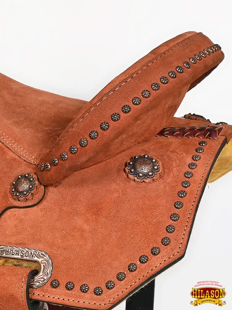 Hilason Western Horse Barrel Racing Wooden Tree American Leather Saddle
