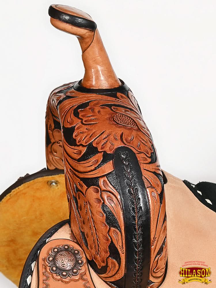 Hilason Western Horse Barrel Racing Wooden Tree American Leather Saddle