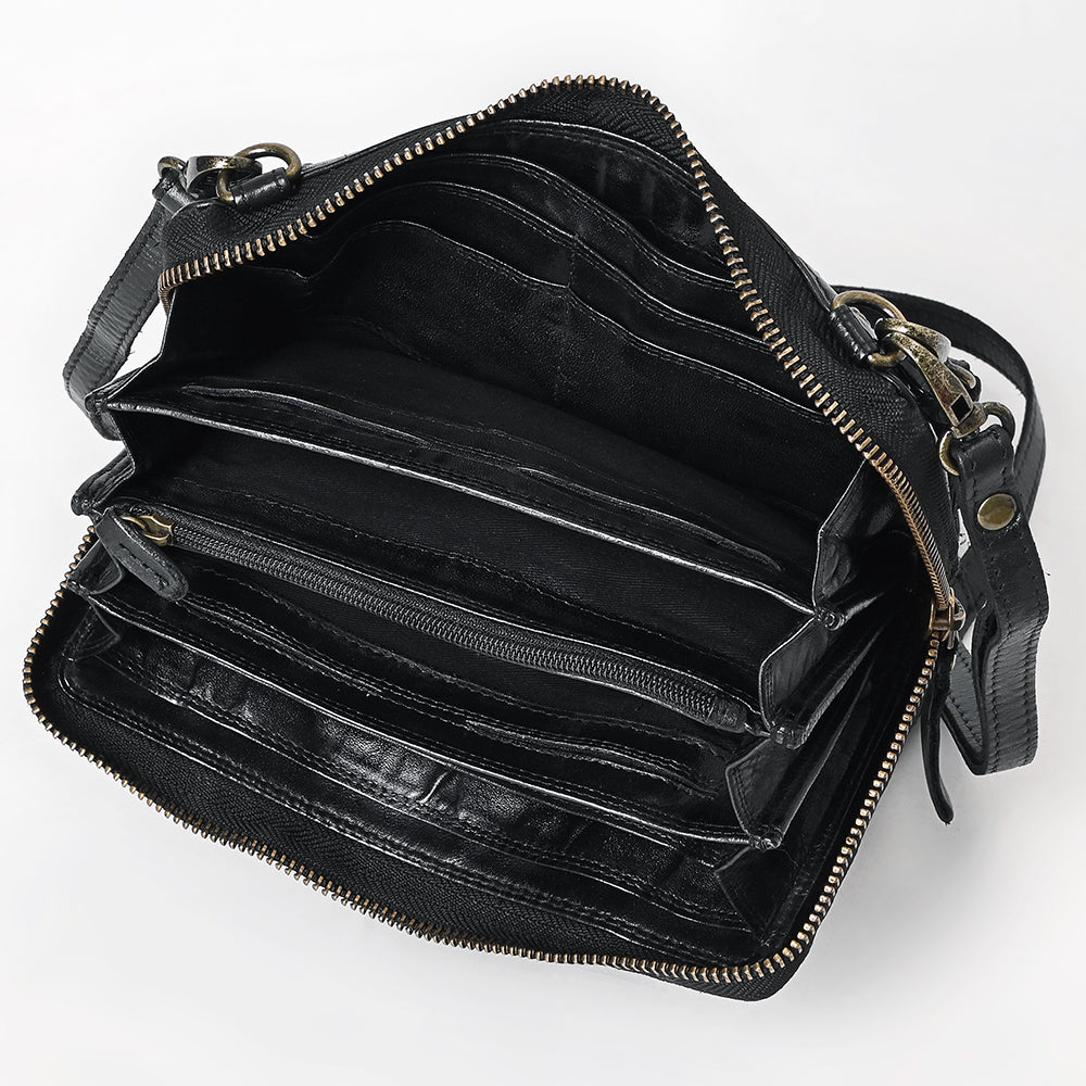 Spaghetti Western Wallet Genuine Leather Women Bag Western Handbag Purse