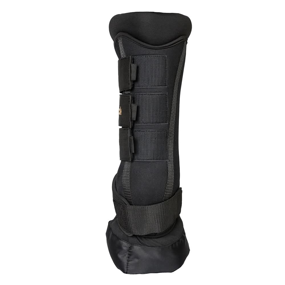 Back On Track Horse Leg Pair Royal Quick Wraps Deluxe Polyester Black Flexible Protective Boots