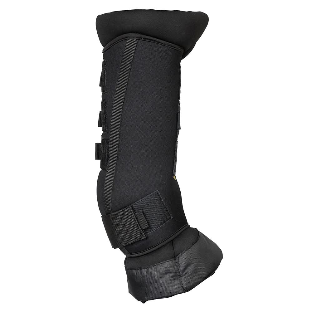 Back On Track Horse Leg Pair Royal Quick Wraps Deluxe Polyester Black Flexible Protective Boots