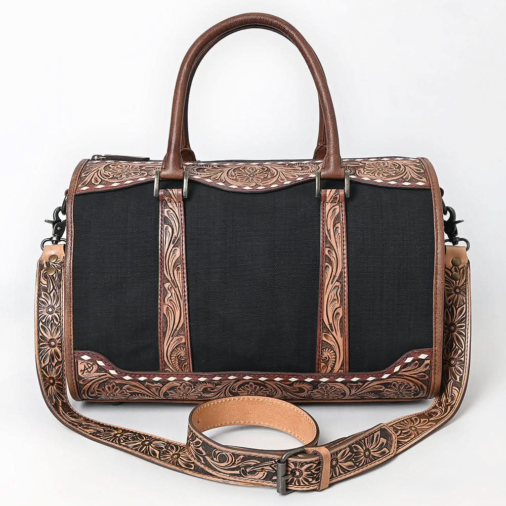 American Darling Duffel Hand Tooled Saddle Blanket Genuine Leather Women Bag Western Handbag Purse