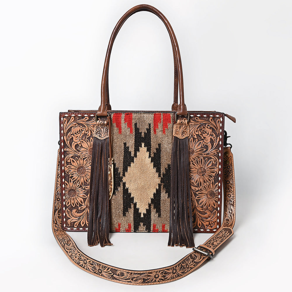 American Darling Tote Hand Tooled Saddle Blanket Genuine Leather women bag western handbag purse