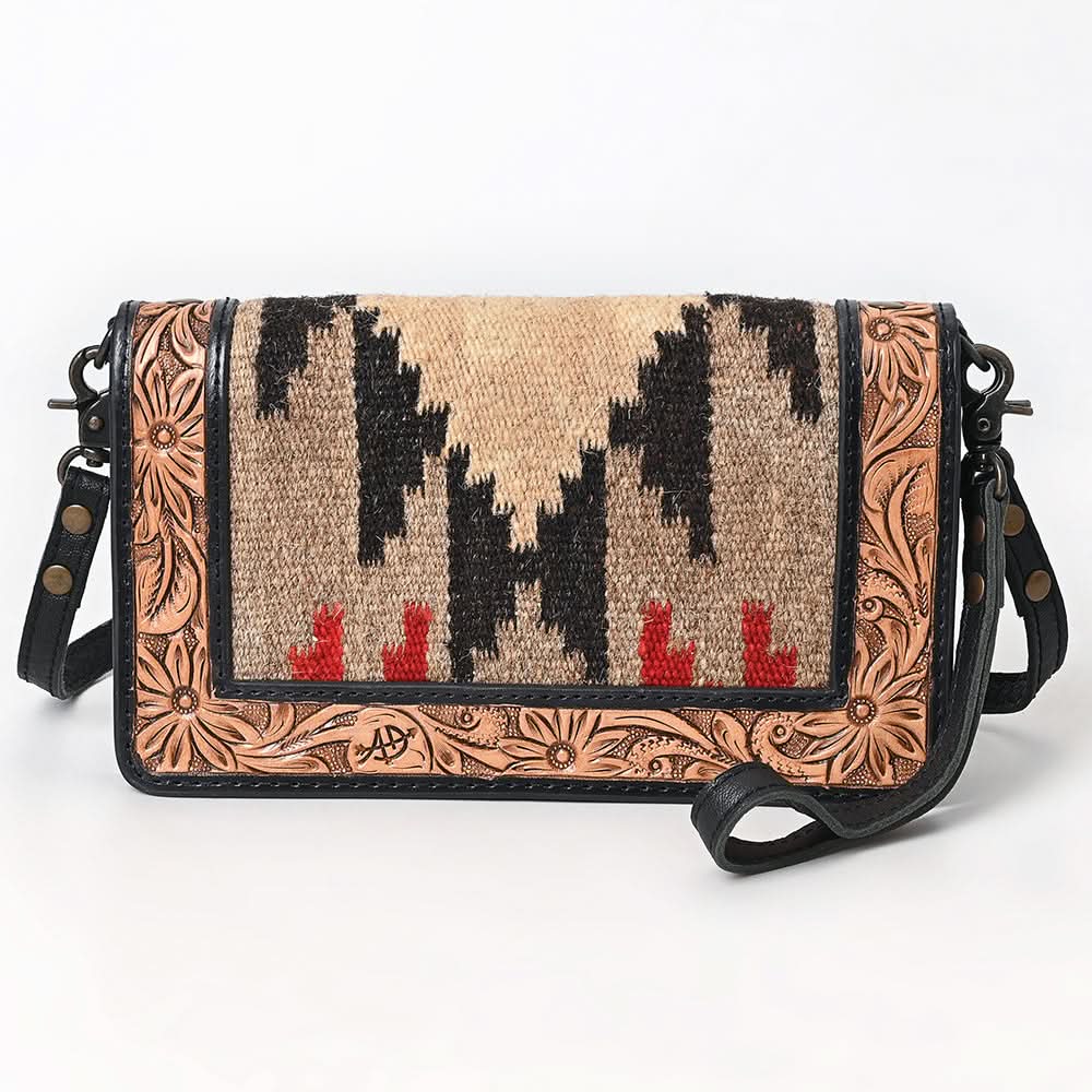 American Darling Organiser Hand Tooled Saddle Blanket Genuine Leather women bag western handbag purse
