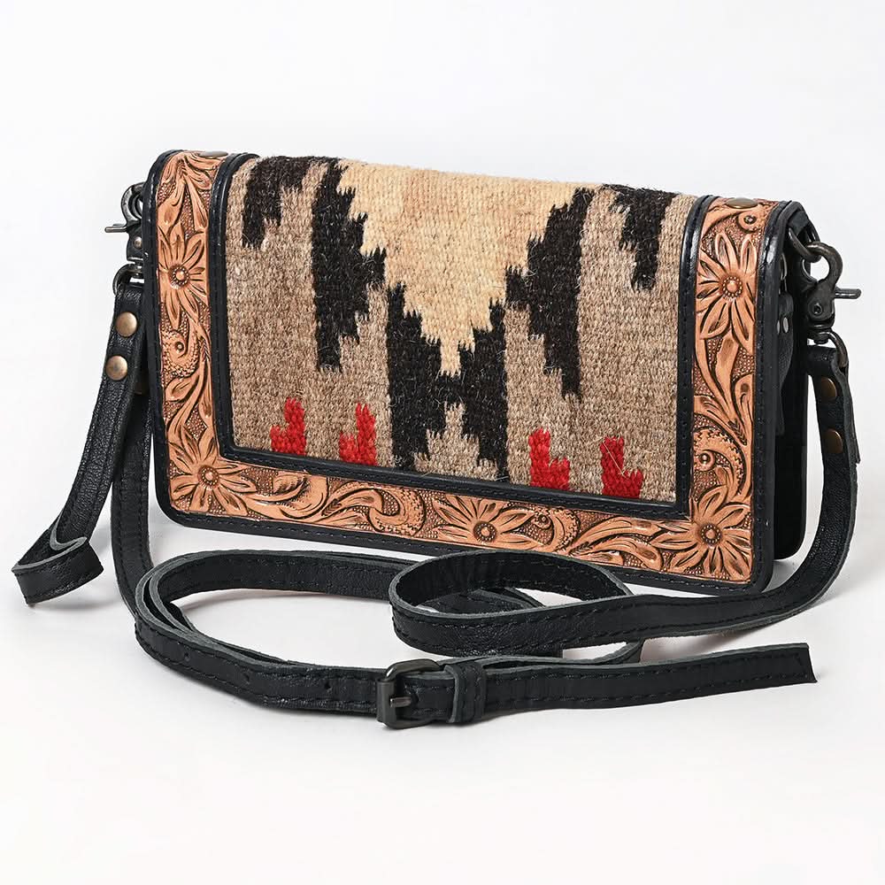 American Darling Organiser Hand Tooled Saddle Blanket Genuine Leather women bag western handbag purse