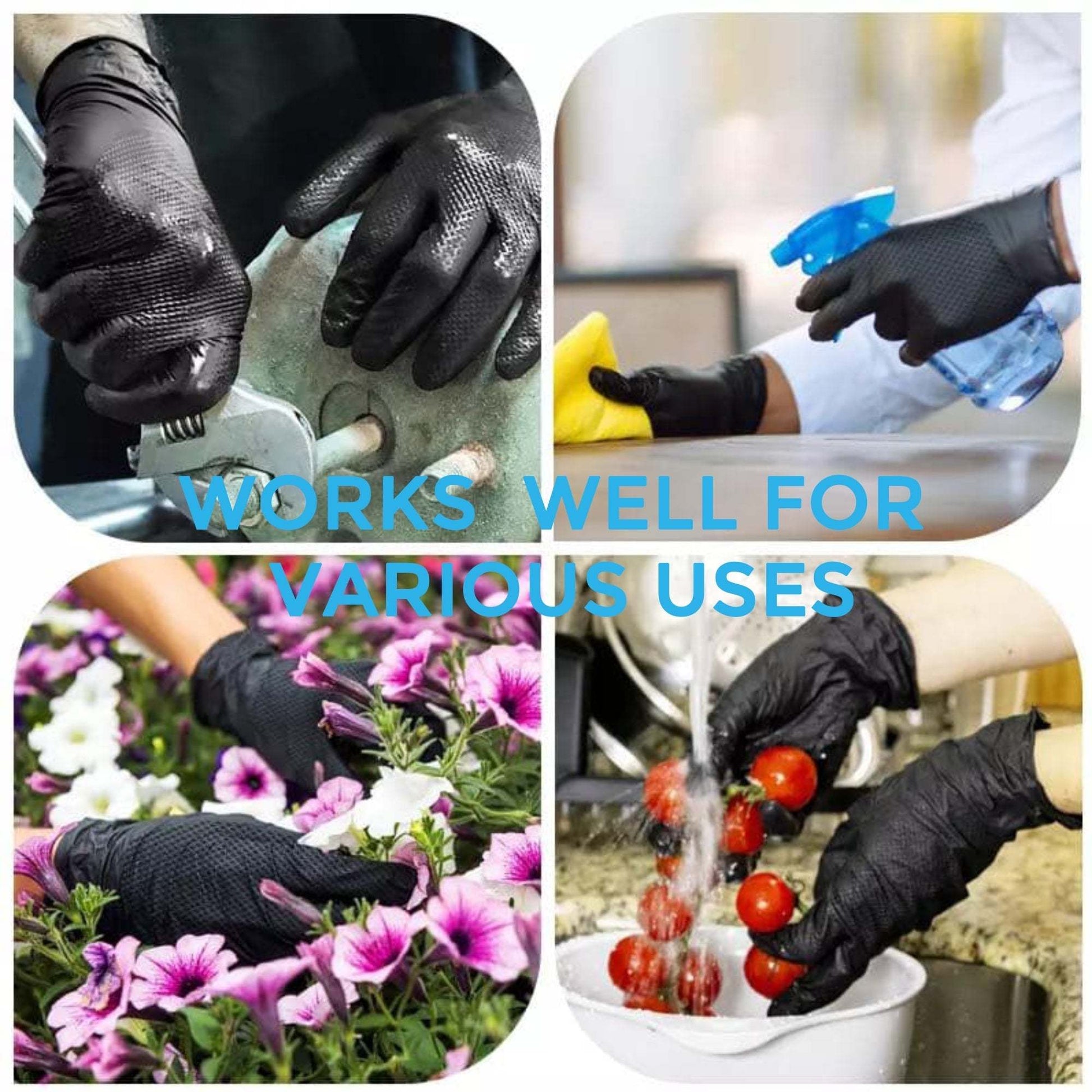 HandCare Black Nitrile Gloves - Exam Grade, Powder Free (4 Mil) - BOGO 20% OFF