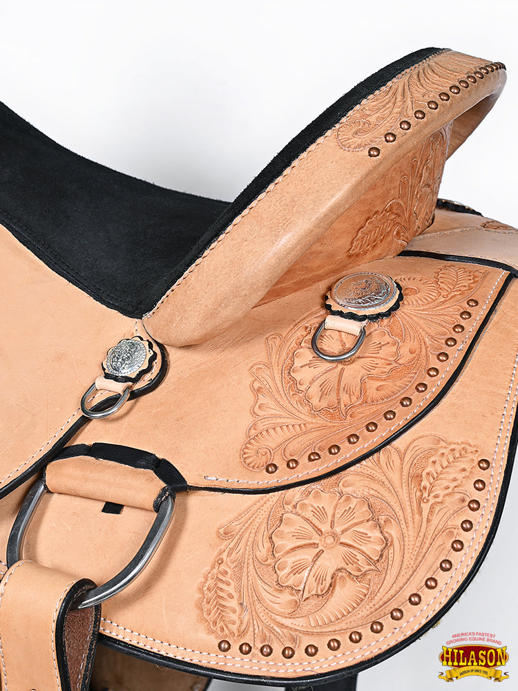 HILASON Western American Leather Horse Saddle Ranch Roping Cowboy With Tack Set