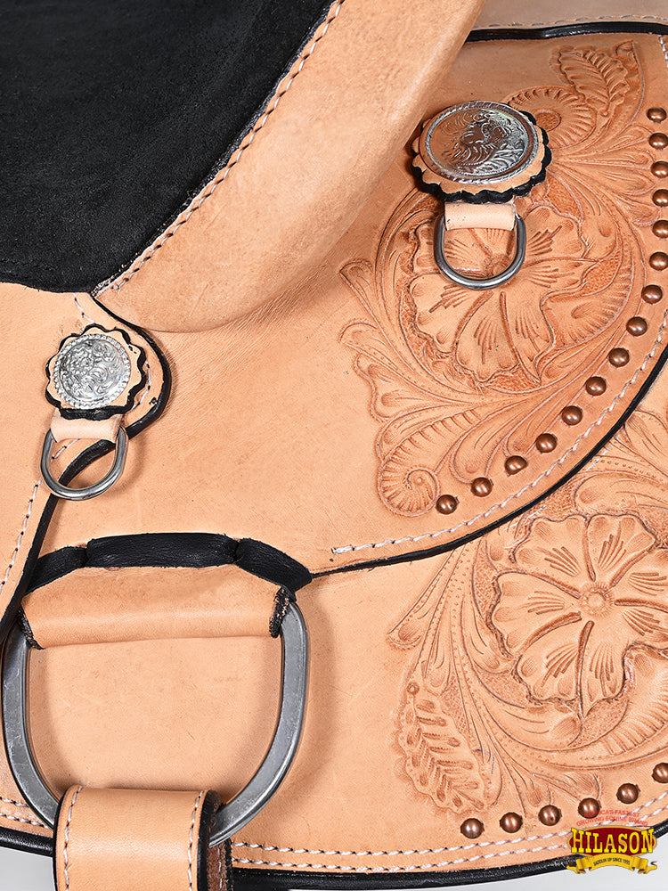 HILASON Western American Leather Horse Saddle Ranch Roping Cowboy With Tack Set