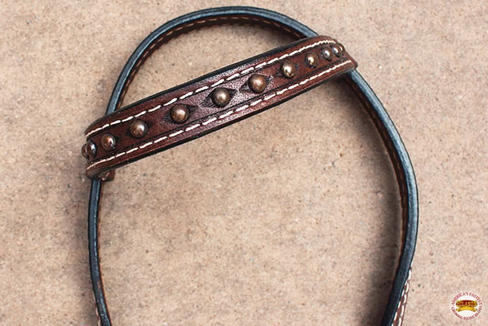 HILASON Western Horse Headstall Genuine American Leather brown