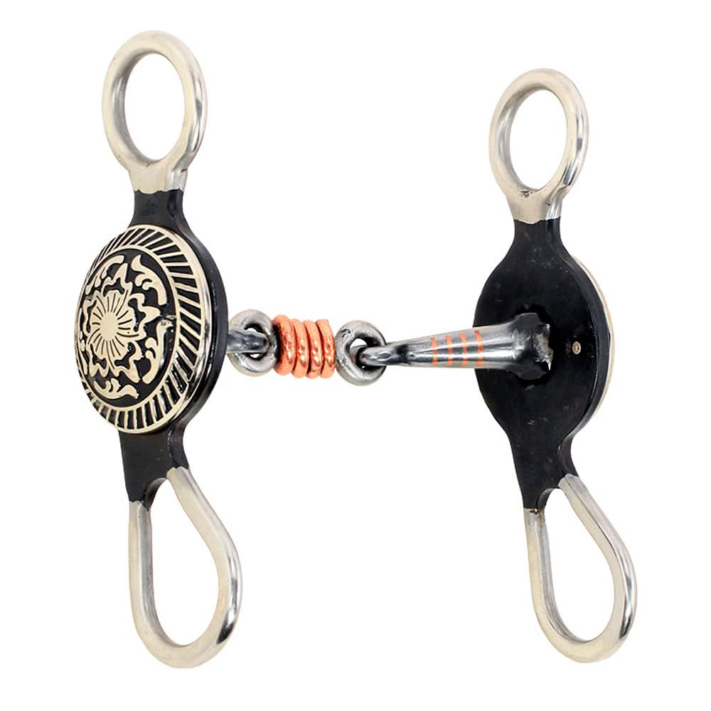 HILASON Western Horse 5-1/8" Mouth Concho Argentine Bit