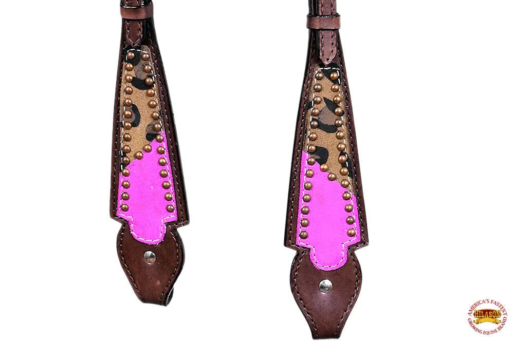 HILASON Western Horse Headstall Tack Genuine American Leather Dark Brown