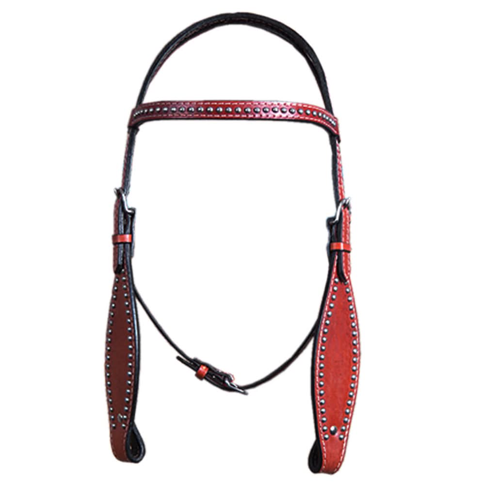 HILASON Western Genuine Leather Horse Headstall Tack Brown