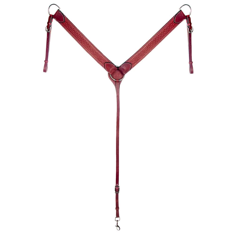 COMFYTACK Western Genuine Leather Horse Breast Collar Mahogany