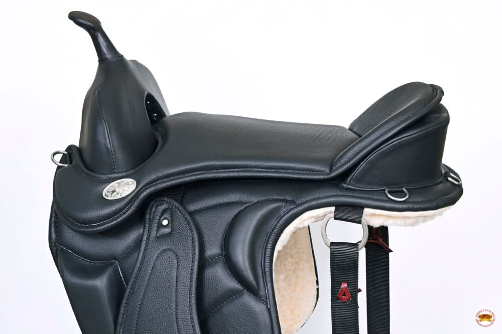 Horse English Treeless Saddle Hilason Endurance Trail Pleasure Leather