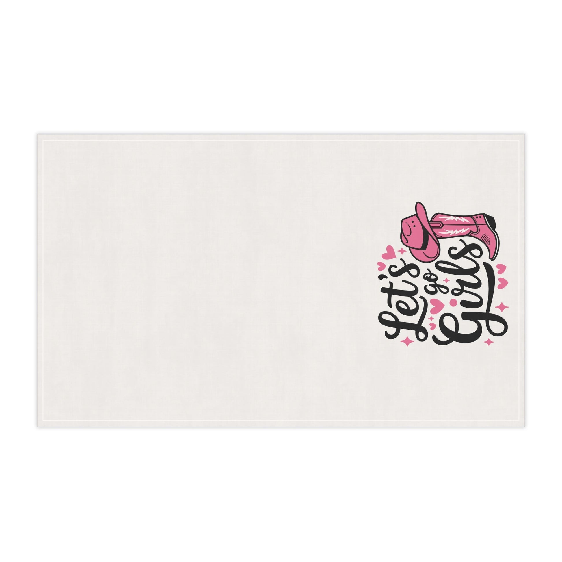 Girls' Western Theme Tea Towels, Let's Go Girls Cowgirl Kitchen Decor, Rustic Home Accents, Gift for Women, Farmhouse Style, Party Essentials