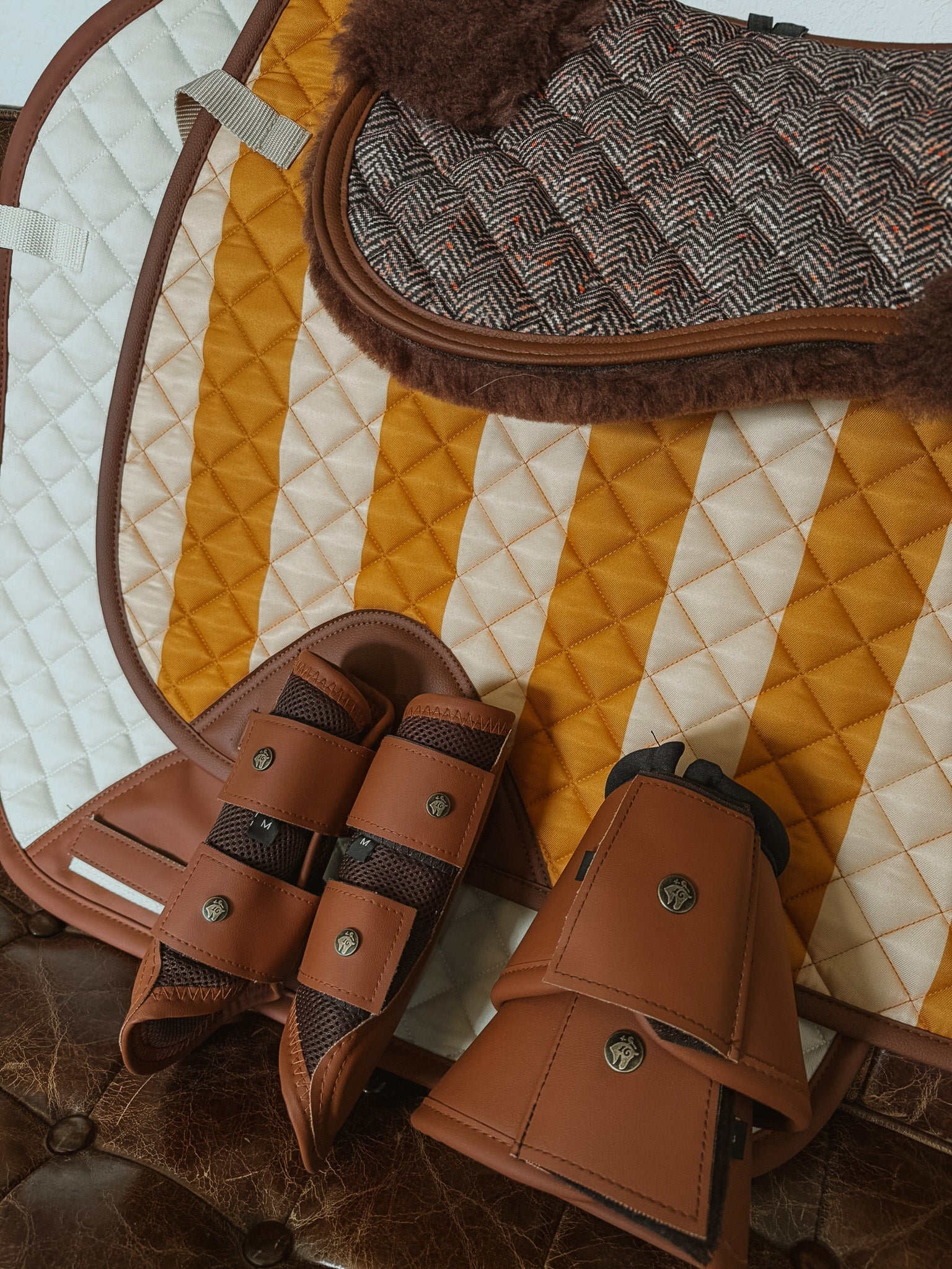 Neoprene Bell Boots, Cognac