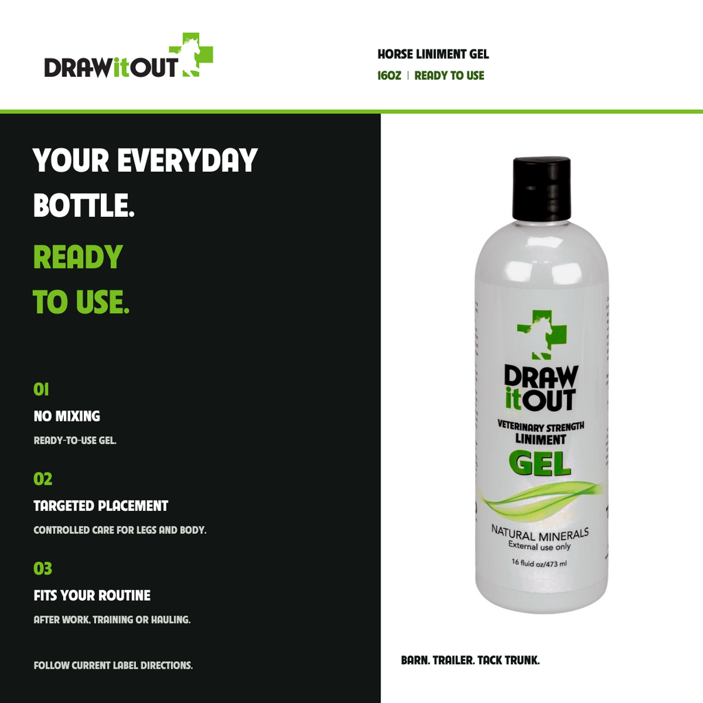 Draw It Out® 16oz Horse Liniment Gel | Daily Care