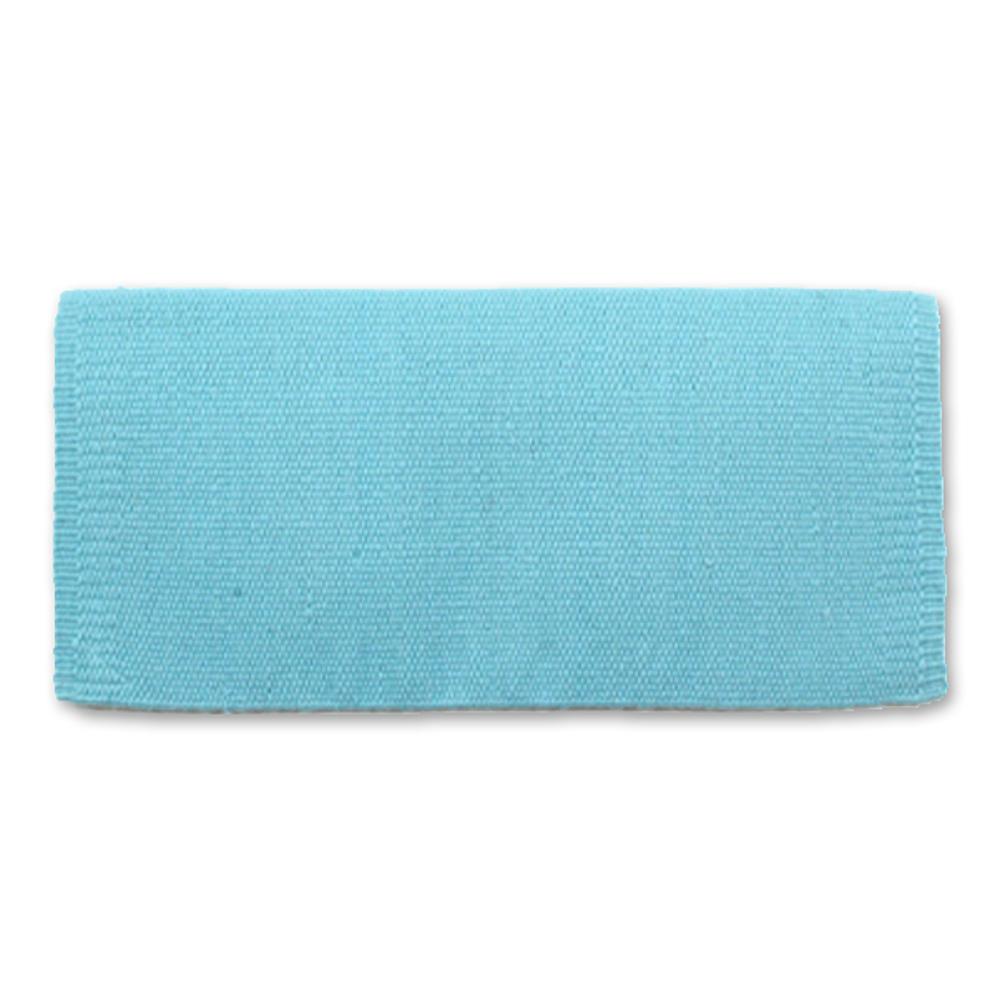 1314-76 San Juan Solid Aqua 36x34 New Zealand Wool Saddle Blanket