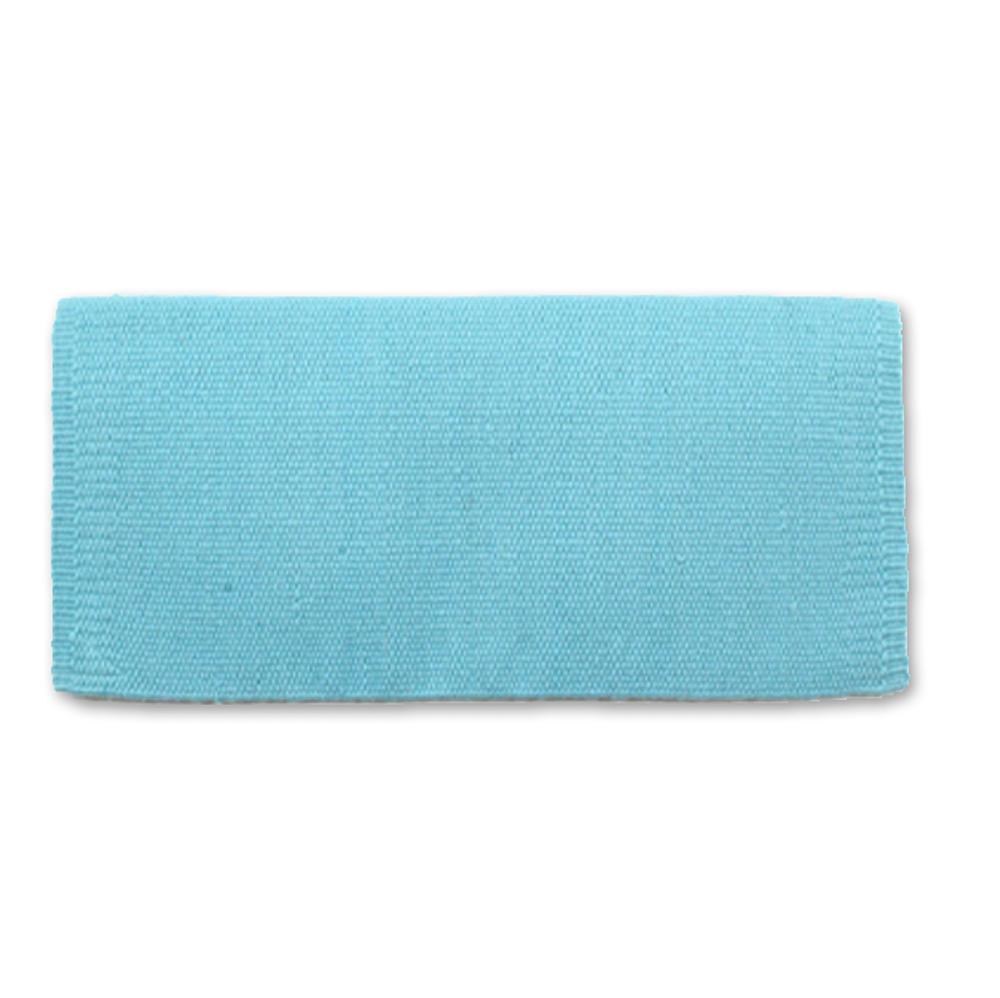 1314C-76 San Juan Solid Aqua 38x34 New Zealand Wool Saddle Blanket