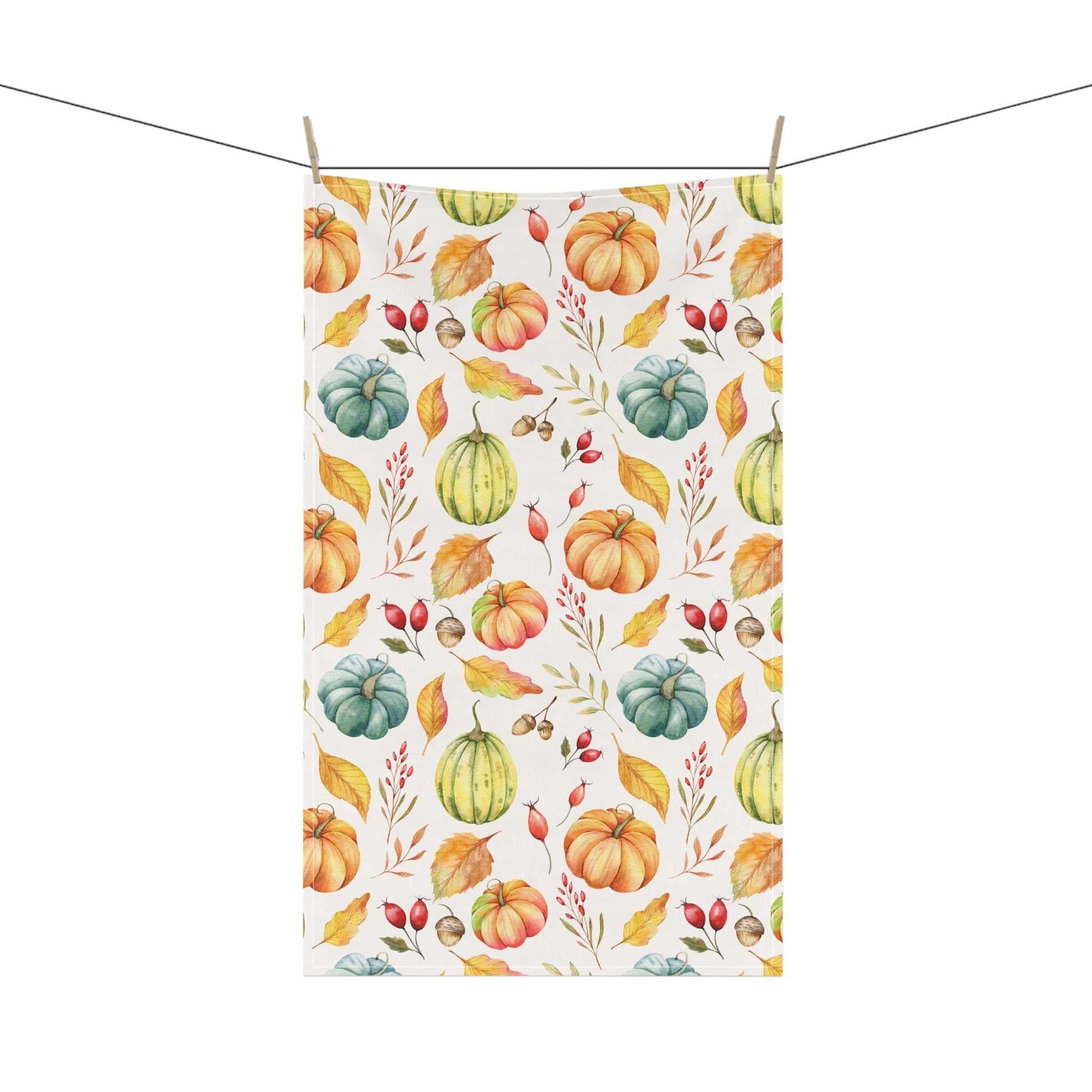 Autumn Harvest Tea Towels | Fall Decor, Kitchen Textile, Thanksgiving, Home Gift, Pumpkin Design