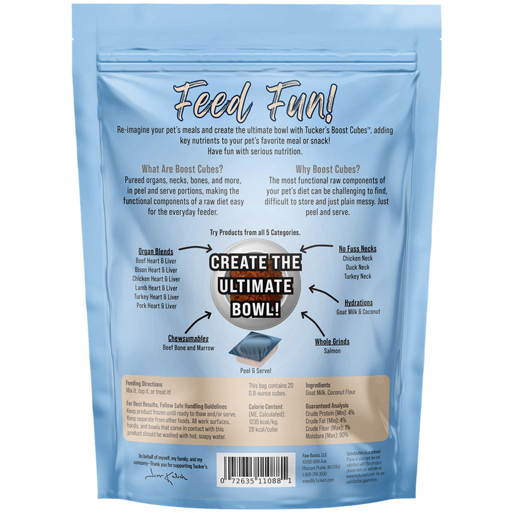 Tucker's Dog Food Boost Cube Goat Milk (1lb)