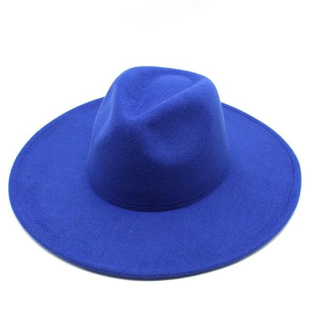 Modern Classic Felt Fedora – Stylish Wide Brim Wool Hat for Men and Women