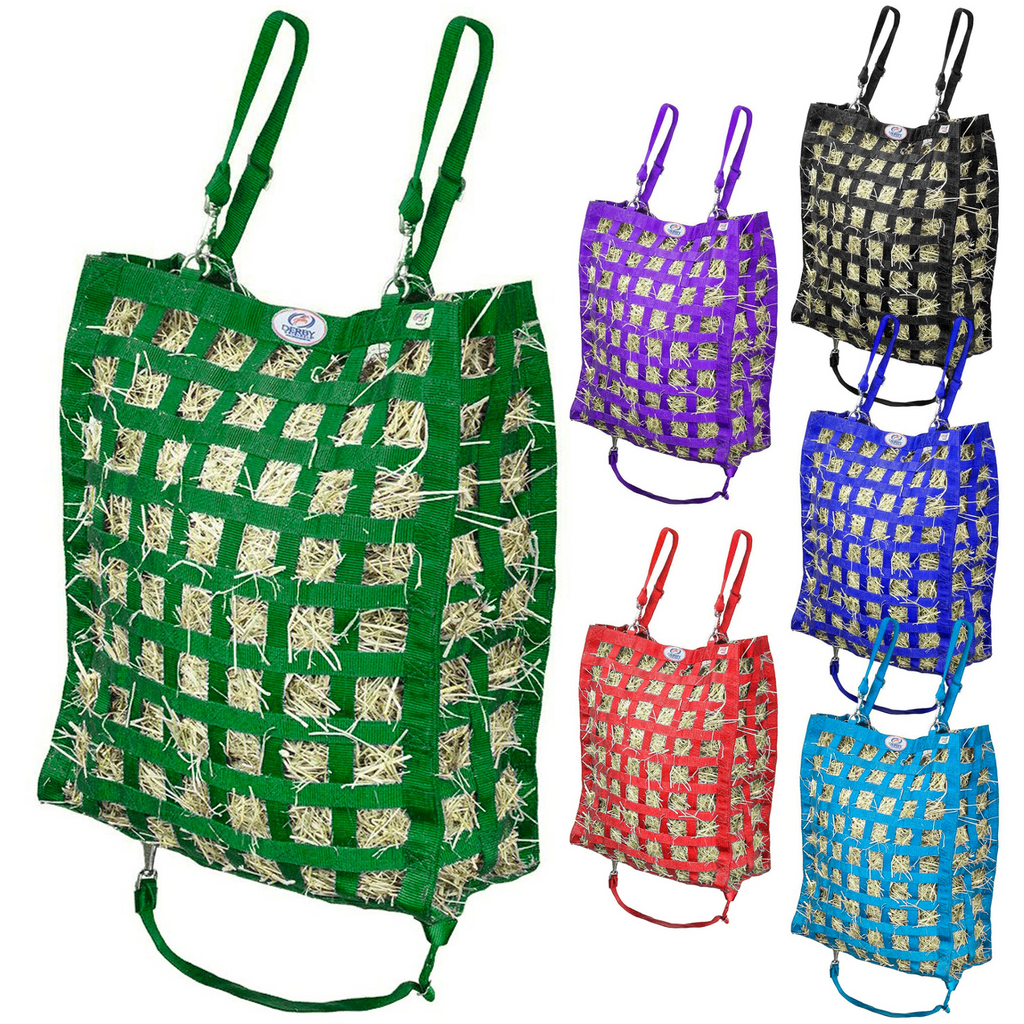 Superior 4-Sided Slow Feeder Horse Hay Bag – 1.75" Square Openings – Restricted Slow Feed – 1-Year Warranty | Patented Design