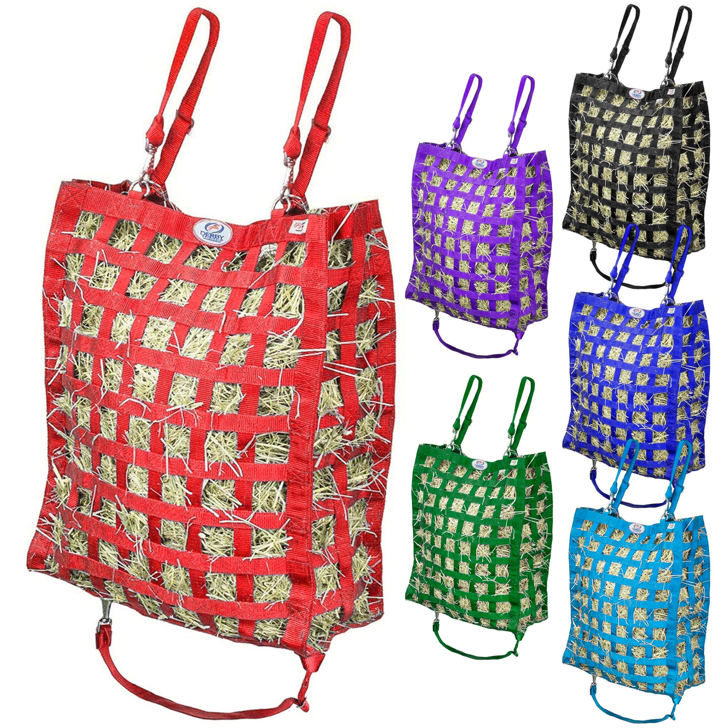 Superior 4-Sided Slow Feeder Horse Hay Bag – 1.75" Square Openings – Restricted Slow Feed – 1-Year Warranty | Patented Design