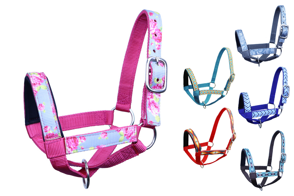 Derby Originals Patterned Double Layer Nylon Figure-8 Cattle Halters - 6 Month Warranty