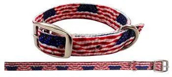 American Flag designed nylon dog collar