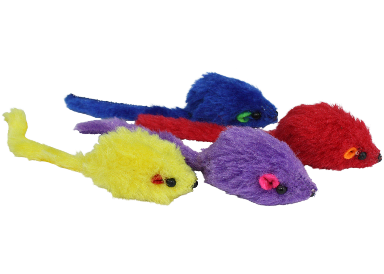 Multipet Multi-Colored Mice - Assorted Colors 4pk