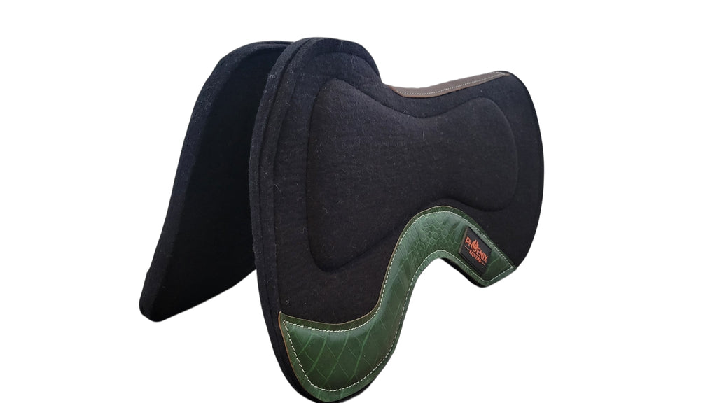The Phoenix Contact Pad with Gel - 3/4", 29"L - Black with Green Croc