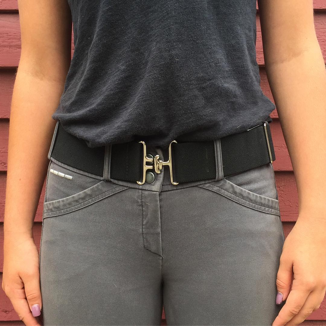 Black + Silver Elastic Belt