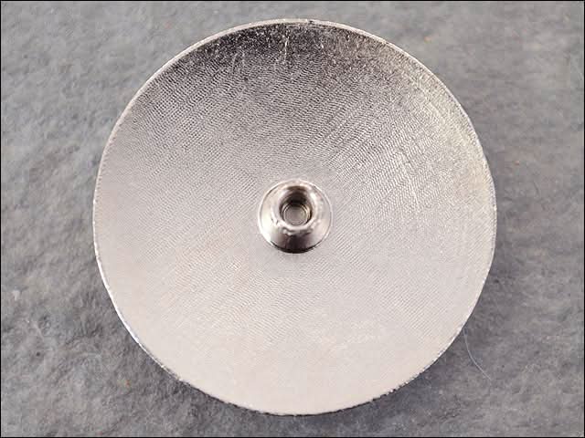 Screw Back Concho Nickle Purple Wheel Shape W/Rope Edge Saddle Belt