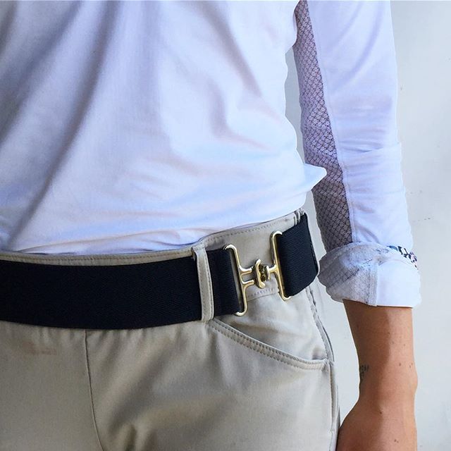 Black + Silver Elastic Belt