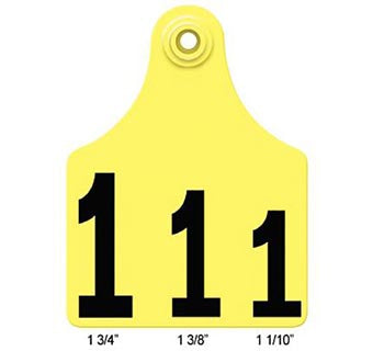 ALLFLEX® GLOBAL MAXI FEMALE CATTLE EAR TAG WHITE 126-150 25/PKG