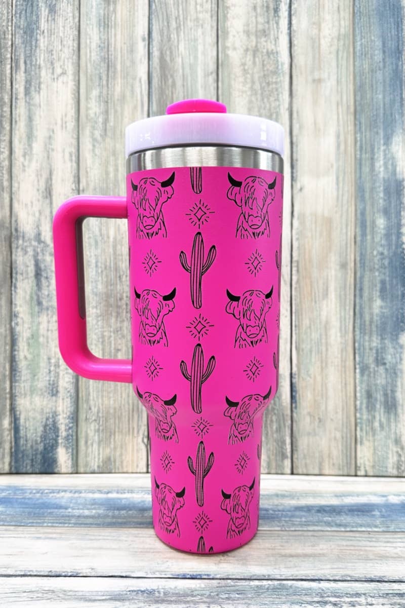 HIGHLAND COW STAINLESS STEEL TUMBLERS CUP 40oz - Blazzing Bridles