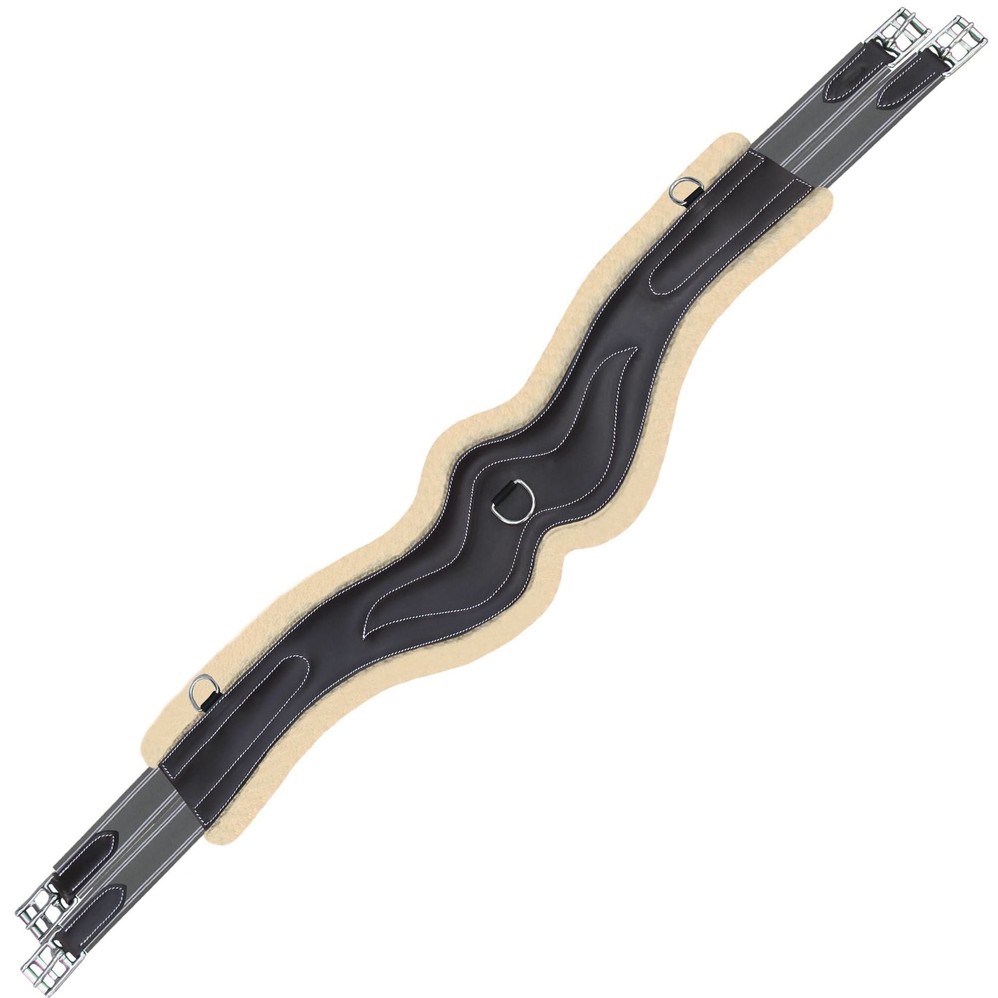 ExionPro 'AdaptLine' Wave Girth - Grey Elastic with White Lines