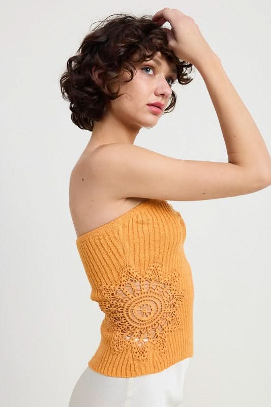 RIBBED ASYMMETRICAL HEM TUBE TOP