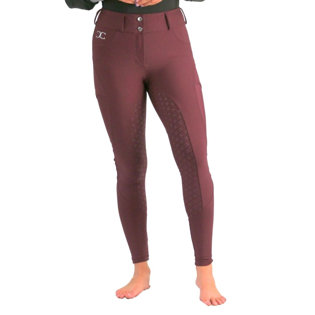 Burgundy Just Right Summer Breeches + Free Bit Belt