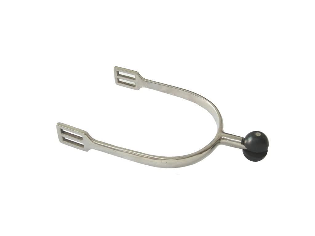 AJ Tack Ladies Stainless Steel Soft Touch Rubber End English Spurs