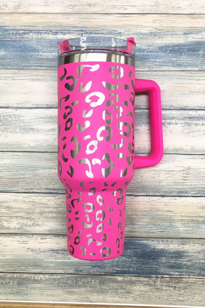 LEOPARD STAINLESS STEEL TUMBLERS CUP 40oz