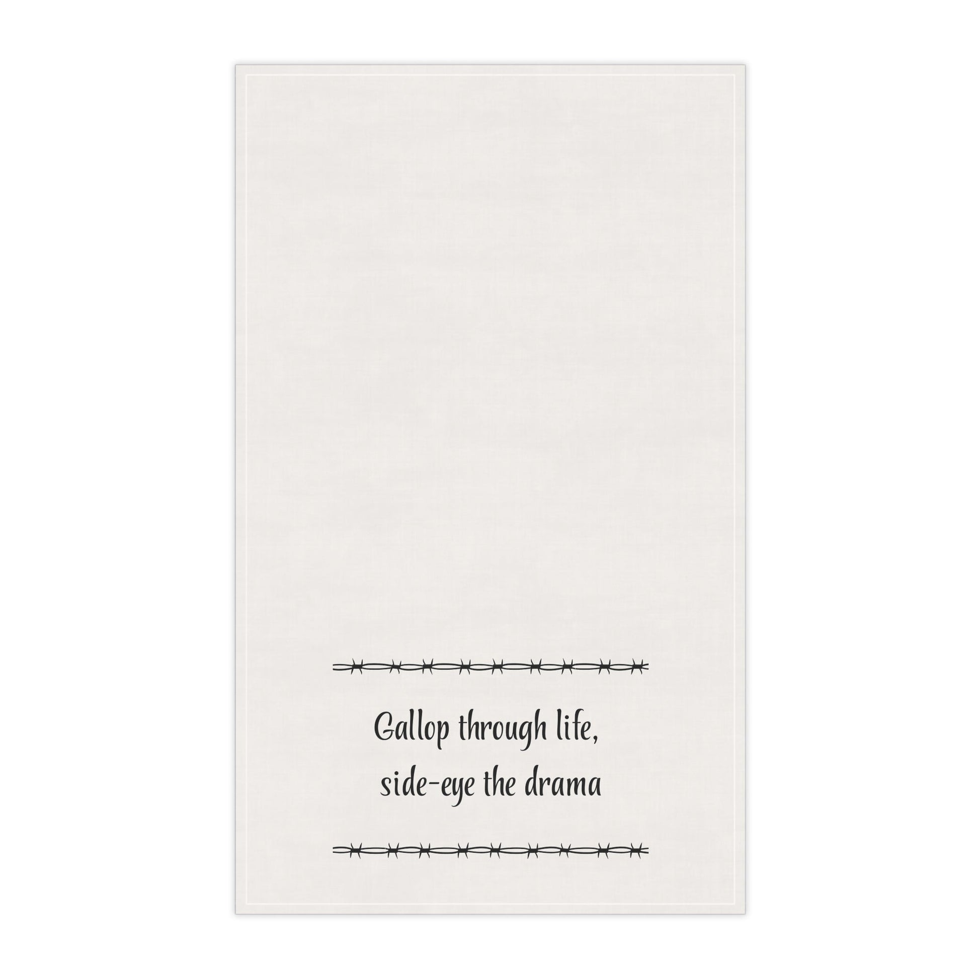 "Gallop through Life, side-eye the drama" Horse-tastic Tea/bar Towels with Inspiring Quotes, Kitchen Decor, Gift for Horse Lovers, Unique Home Accessories, Perfect for Housewarming