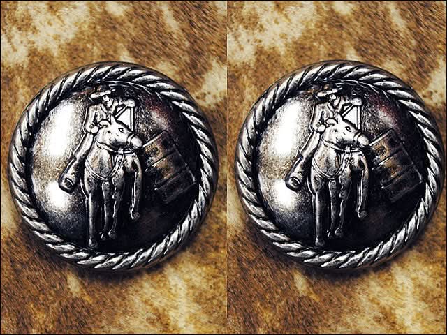 Western Screw Back Concho Barrel Racer Round Saddle Bling