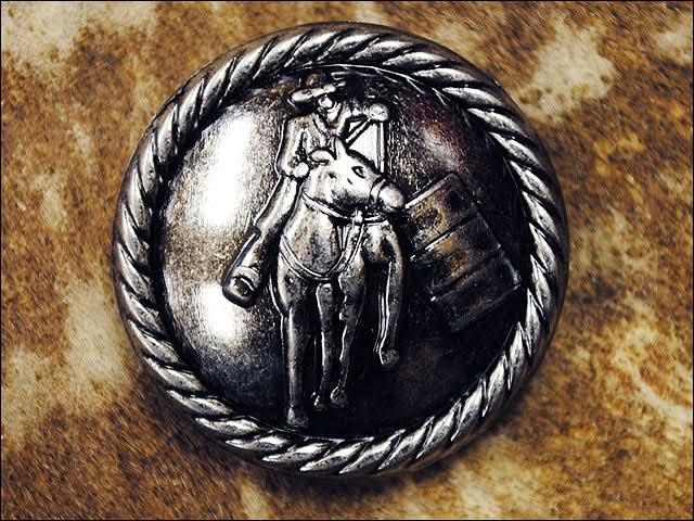 Western Screw Back Concho Barrel Racer Round Saddle Bling