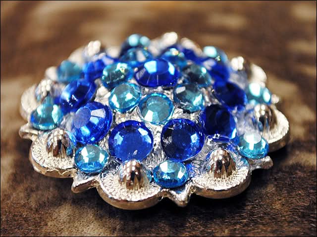 Turquoise Blue Crystals Berry Headstall Saddle Hilason